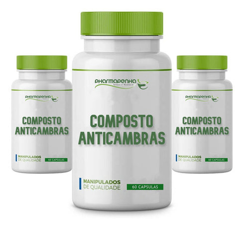 3 Potes Composto Anti-câimbras 60 Cápsulas Cada